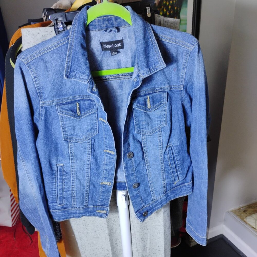New Look Denim Jacket – Women’s Medium – Classic Blue Jean Jacket